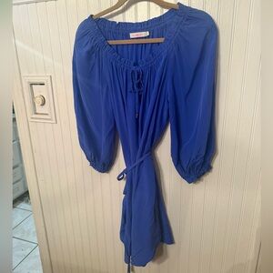 Alice & Trixie Small 100% Silk Blue Minidress